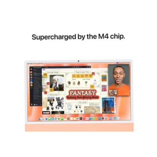 Ordenador Todo en uno Apple iMac Apple M4 CPU de 10 núcleos 24GB 2TB SSD GPU 10 núcleos 24" naranja Vidrio nanotexturizado + Touch ID numérico Gigabit