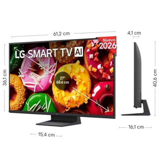 TV LG LED 27LB70006LA 27" Full HD 120Hz Smart TV WebOS HDR10 Dolby Digital Plus
