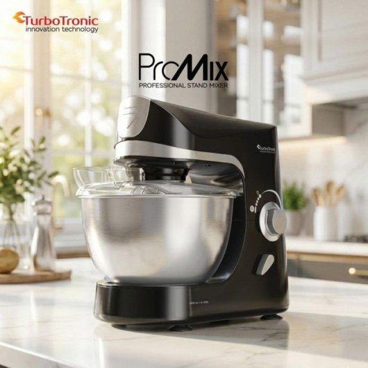 Robot de cuisine Turbotronic TT-002 Pro-Mix 2000W 5L 6 vitesses bol inox