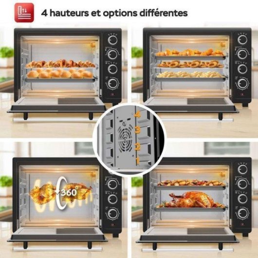 Mini Four Turbotronic EV35 Convection 35L 1600W 230°C Minuterie Noir