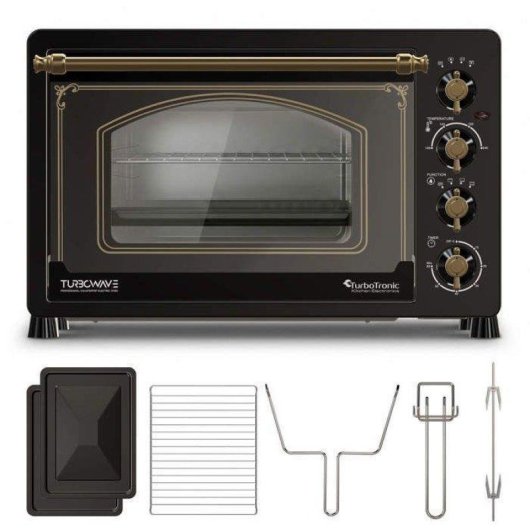 Mini Four Turbotronic TT-R45 45L 2000W Convection Gril Rôtissoire Noir