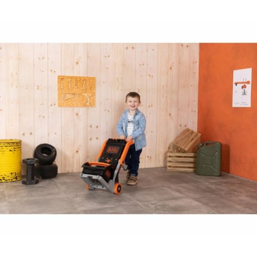 Smoby Black+Decker Carrito 3 en 1 7600360219 18 piezas