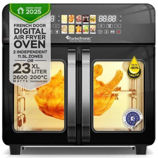 Mini Four Turbotronic AFO240 23L TriZone AirFryer 2600W 10 Programmes Noir