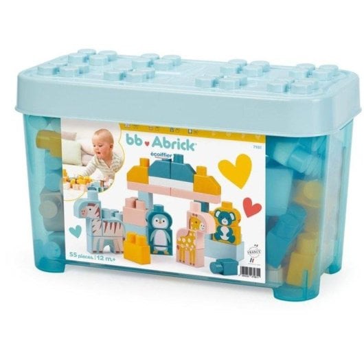 Ecoiffier BB Abrick Zoo Barril de ladrillos 7981 55 piezas