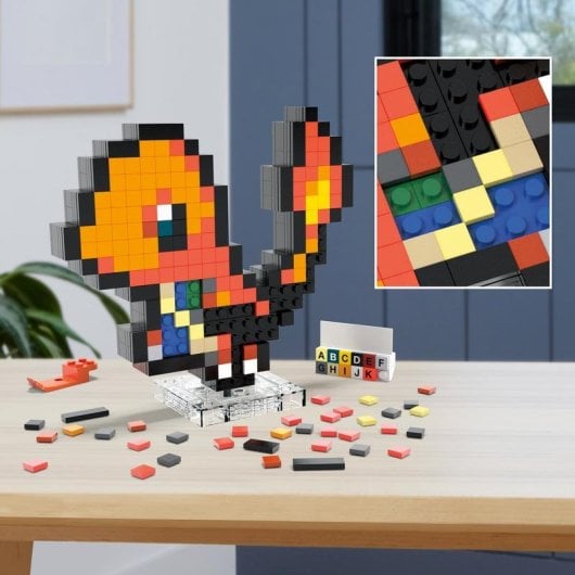 Mega Pokémon Salamèche Pixel Art Bau HTH76 349 Teile