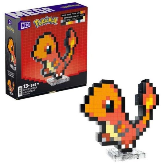 Mega Pokémon Salamèche Pixel Art Bau HTH76 349 Teile