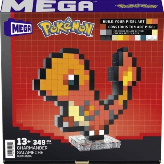 Mega Pokémon Salamèche Pixel Art Bau HTH76 349 Teile
