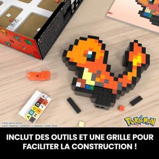 Mega Pokémon Salamèche Pixel Art Bau HTH76 349 Teile