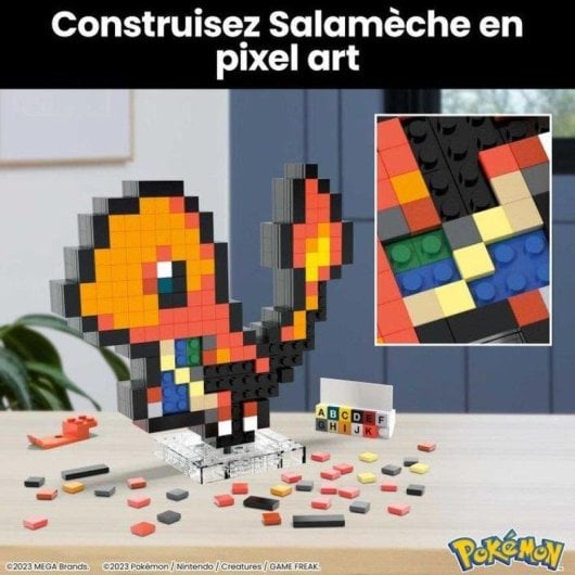 Mega Pokémon Salamèche Pixel Art Bau HTH76 349 Teile