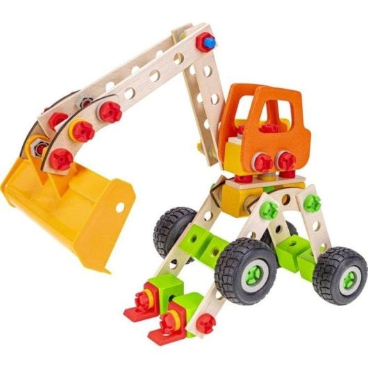 HERSOL Constructor Cargadora De Ruedas De Madera 6 Em 1 140 peças