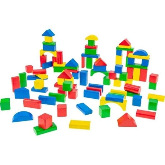 Hero Bloques de Madera Multicolor Set Infantil 100 piezas