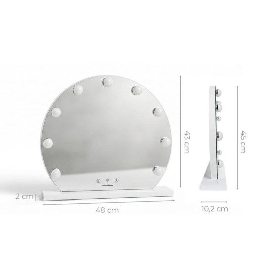 Specchio da toeletta InnovaGoods Hollywood Gloette LED 9 lampade