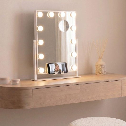 Specchio da toeletta Hollywood InnovaGoods 12 lampade LED