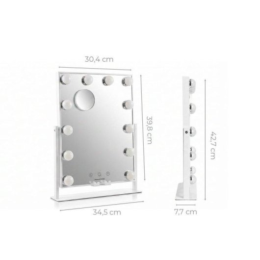 Specchio da toeletta Hollywood InnovaGoods 12 lampade LED