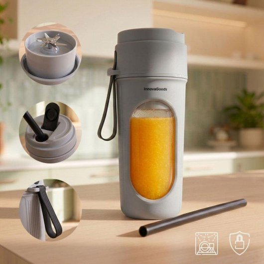 Blender Portable InnovaGoods Wellsy 450 ml Rechargeable USB-C