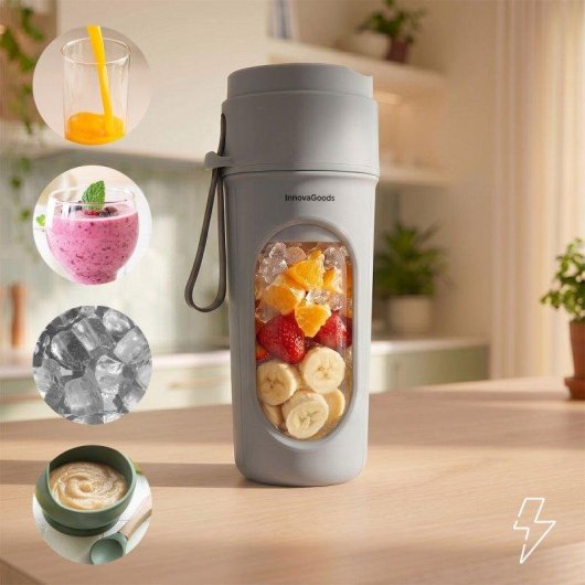 Blender Portable InnovaGoods Wellsy 450 ml Rechargeable USB-C
