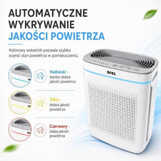 Purificador de aire Drel CON-OOP-2001 HEPA H11 200 m³/h