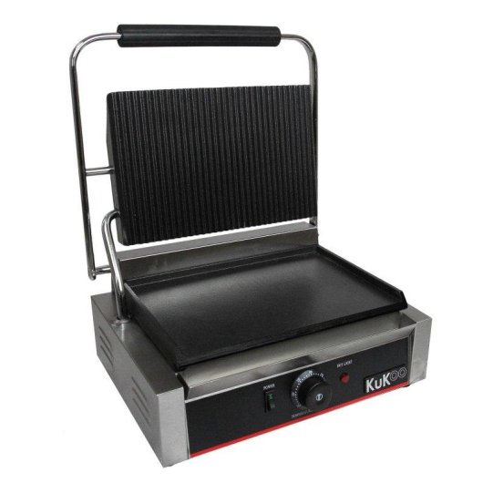 Sandwichera Monster KuKoo 2200W Acero Inoxidable Dos Bandejas