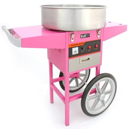 Suikerspinmachine Kukoo met wagen Monster