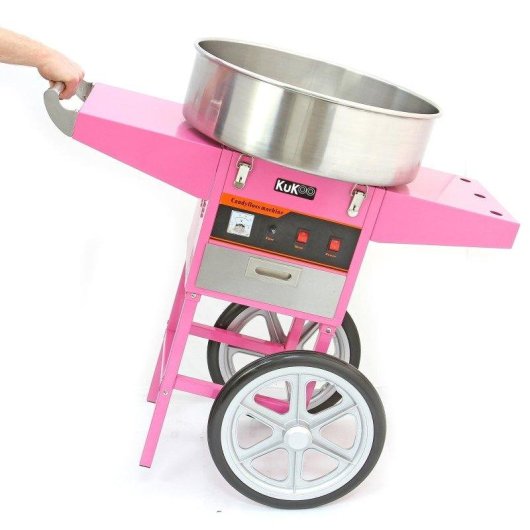 Suikerspinmachine Kukoo met wagen Monster