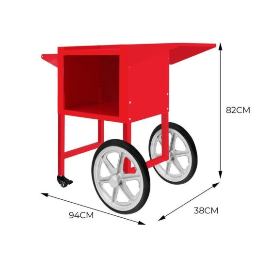 Carrello KuKoo design retr0 per macchina popcorn