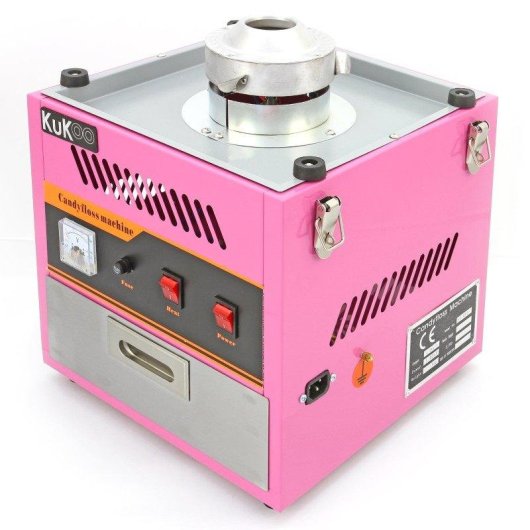 Suikerspinmachine Monster Kukoo Retro roze roestvrij staal