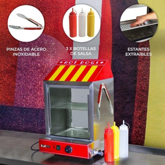 Calentador de perritos calientes Monster Kukoo 2000W 100 unidades