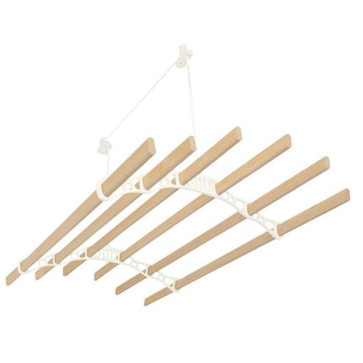 Plafond Droogrek Monster met Katrol 6x2m Latten Ivoor