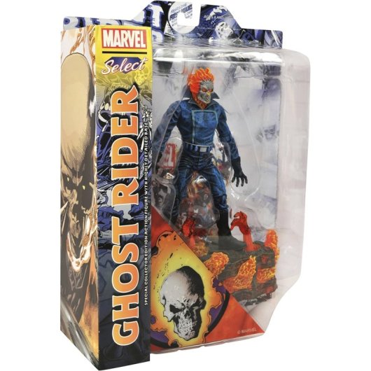 Figura Ghost Rider El Motorista Fantasma Marvel Select Articulada 18 Cms