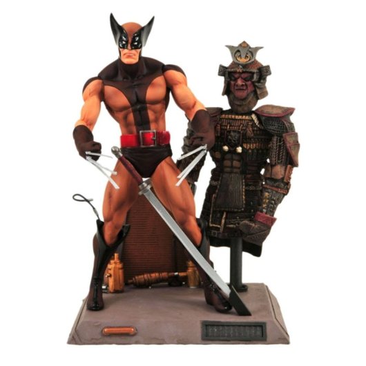 Figura Lobezno Traje Marrón Samurai Diorama Brown Uniform Wolverine X-men Marvel Articulada 18 Cms