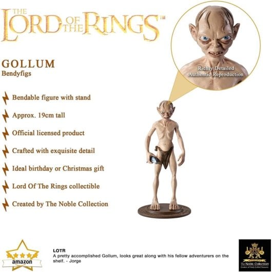 Gollum Bendyfigs Flexibele Figur 18 cm Noble Toys Basis