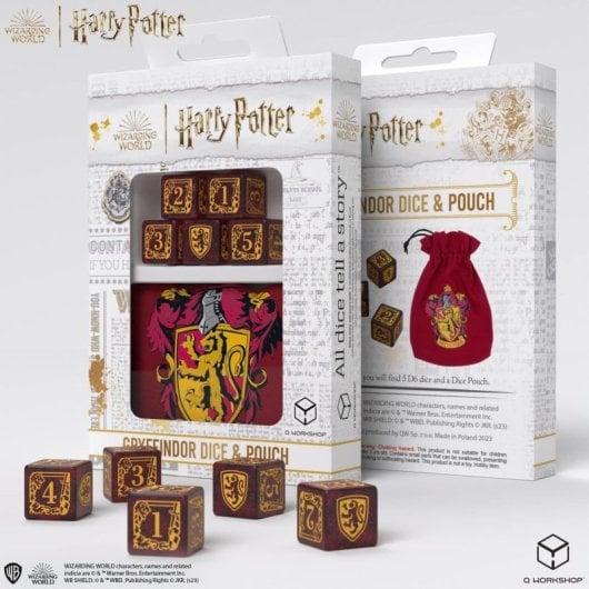 Set Dados Y Bolsa Gryffindor Harry Potter