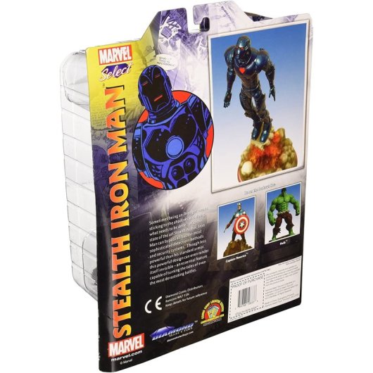 Figura Iron Man Stealth Peana Diorama Marvel 20 Cms