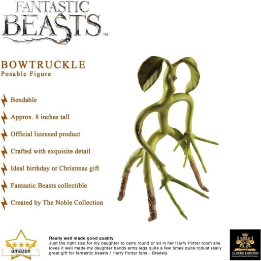 Figura Flexible Bowtruckle Animales Fantásticos 18 Cms