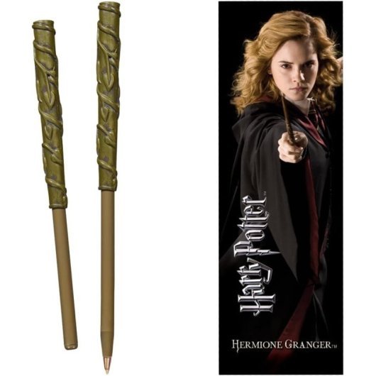 Bolígrafo Varita Y Marcapáginas Hermione Harry Potter