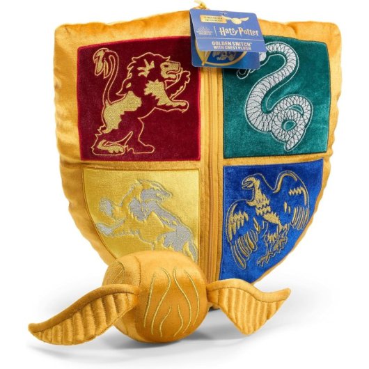 Set 2 Cojines Snitch Dorada Y Escudo Hogwarts Harry Potter