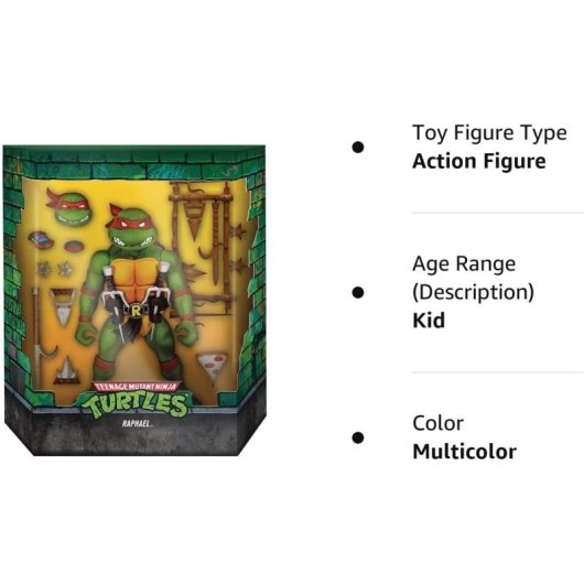 Figura Ultimate Raphael Versión 2 Articulada 18 Cms