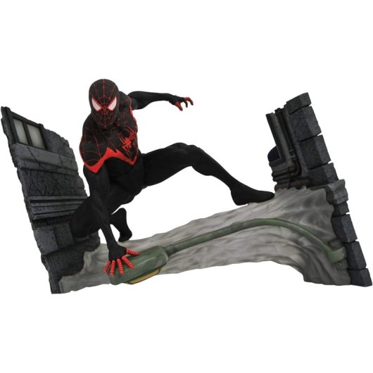 Figura Spider-man Miles Morales Marvel Gallery Estatua Diorama 18 Cms