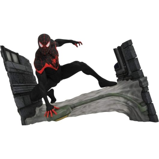 Figura Spider-man Miles Morales Marvel Gallery Estatua Diorama 18 Cms