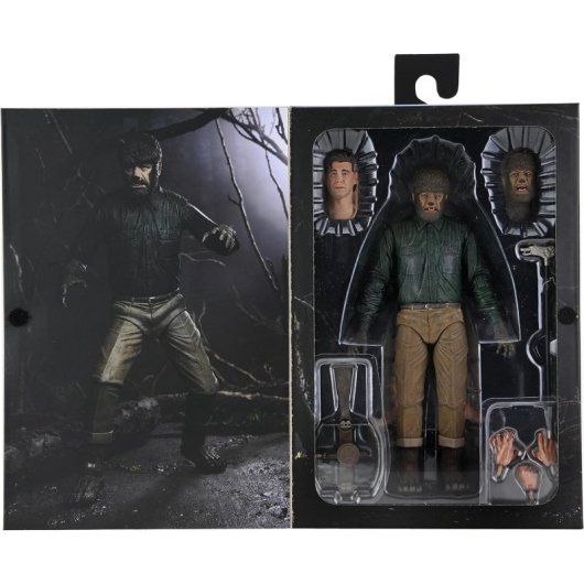 Figura Hombre Lobo Blanco Y Negro Universal Monsters Articulada 18 Cms