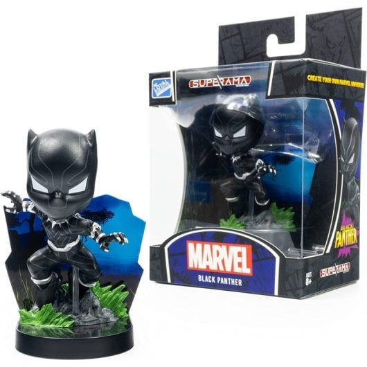 Figura Black Panther Pantera Negra Mini Diorama 10 Cms