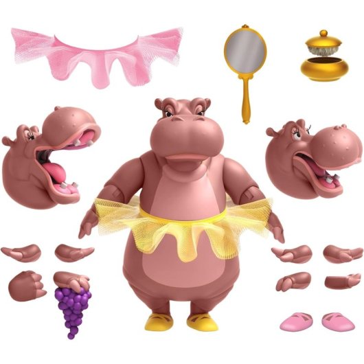 Figura Hipopótamo Hyacinth Ultimate Fantasia 80 Aniversario Disney Articulada 18 Cms