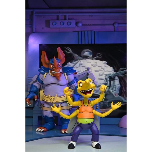 Pack Figuras Wingnut Y Screwloose Tmnt Articuladas 18 Cms