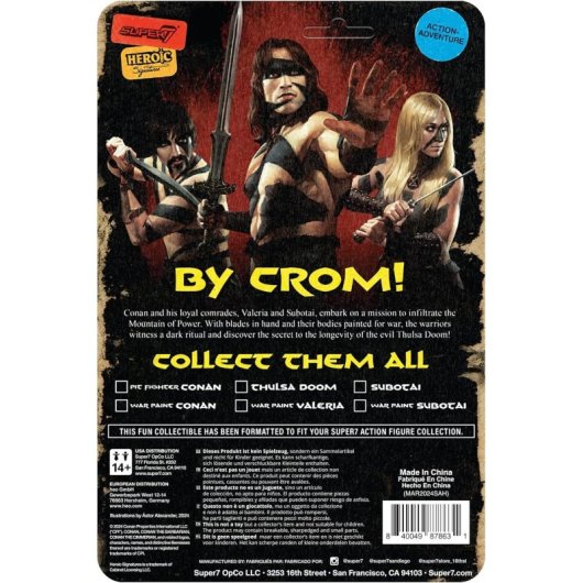 Figura Subotai Pintura De Guerra Conan El Bárbaro Articulada 10 Cms