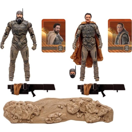 Pack Figuras Stilgar Y Shishakli Dune Parte 2 Gold Label Articuladas 18 Cms