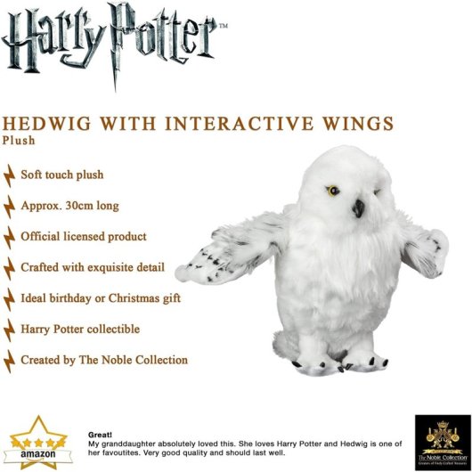 Peluche Hedwig Harry Potter 30 Cms