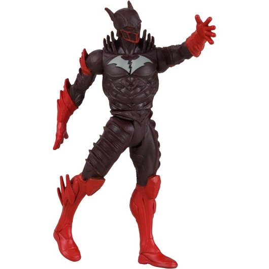 Figuras Batman Who Laughs + Batman Rojo + Cómic + Display Dark Knights Metal 8 Cms