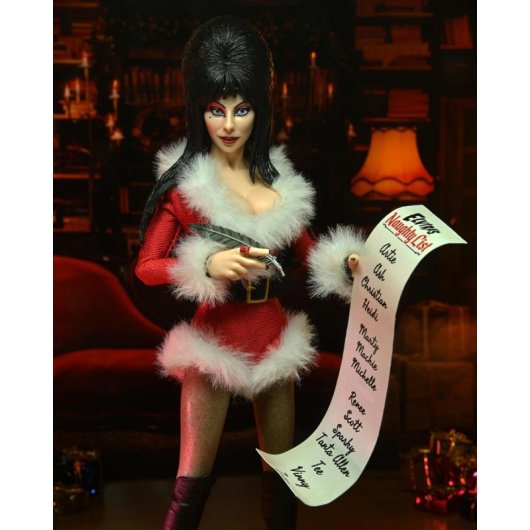 Figura Elvira Scary Xmas Deluxe Elvira Articulada 20 Cms