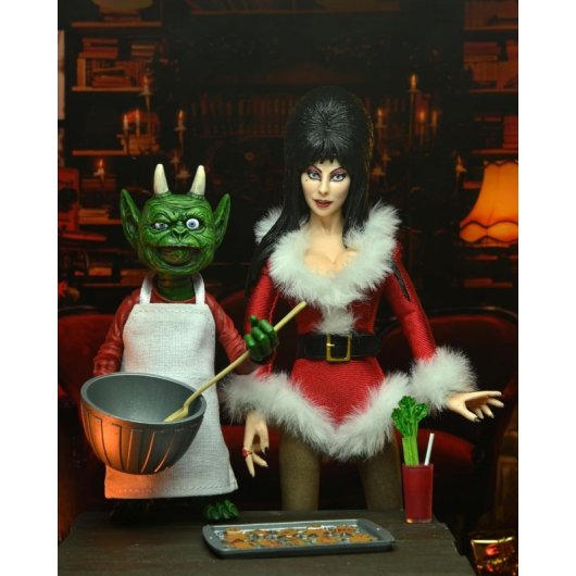 Figura Elvira Scary Xmas Deluxe Elvira Articulada 20 Cms