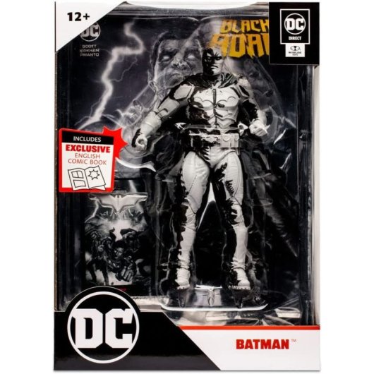 Actiefiguur Batman Line Art Variant McFarlane Gold Label 18 cm met Comic